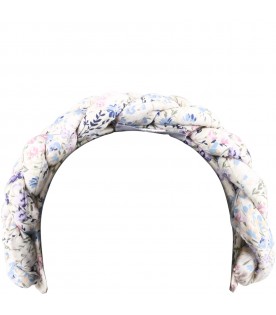 Ivory heandbad for girl with floral print