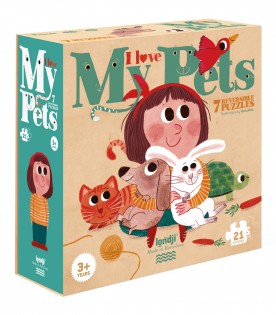 Multicolor puzzle for kids with animals