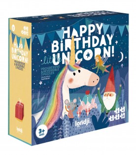 Multicolor puzzle for kids with unicorn