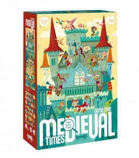 Multicolor puzzle for kids with Middle Ages