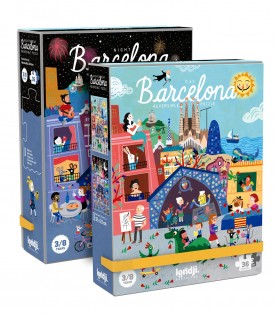 Multicolor puzzle with Barcelona