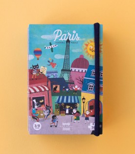 Multicolor puzzle for kids with Paris