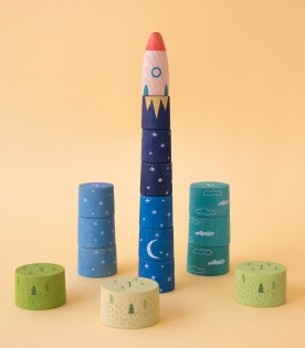 Board game for kids with rocket