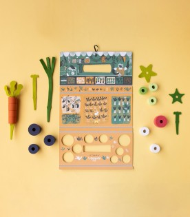 Board game for kids with vegetables