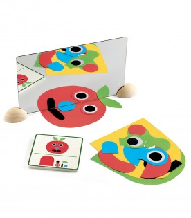 Multicolor learning-game for kids with mirror