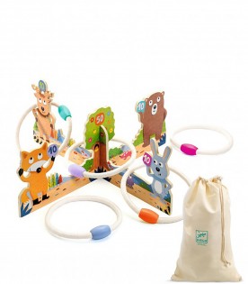 Ring-toss game for kids with animals