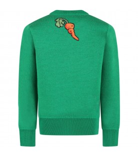 Green sweater for kids with Bugs Bunny
