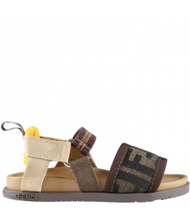 Brown sandals for kids with FF