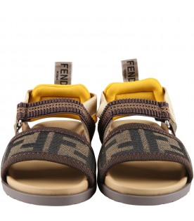 Brown sandals for kids with FF