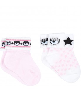 Multicolor set for baby girl with iconic eye