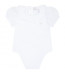 White body for baby girl with logo