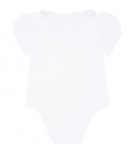 White body for baby girl with logo