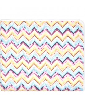 Multicolor blanket for baby girl with chevron pattern