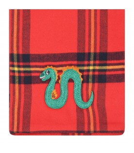 Red scarf for kids with Nessie