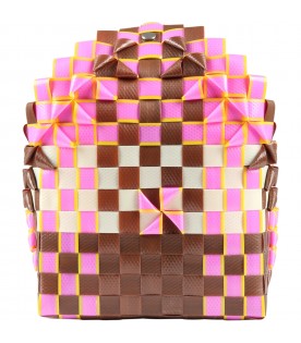 Brown bag for girl with logo