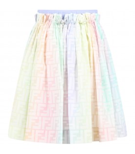 Multicolor skirt for girl with FF