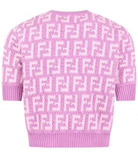 Purple sweater for girl with FF