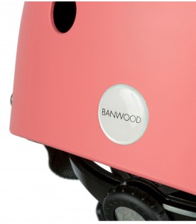 Pink helmet for girl with logo