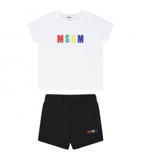 Set multicolor for baby boy with logo