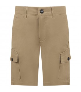 Bige bermuda-shorts for boy with logo