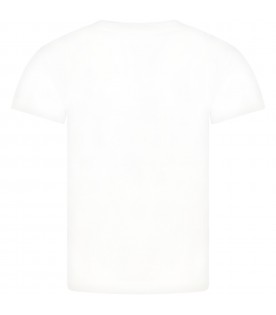 T-shirt bianca per bambina con Medusa