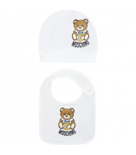 White set for babykids with Teddy Bear