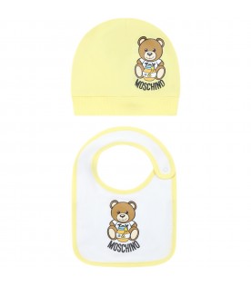 Yellow set for babykids with Teddy Bear