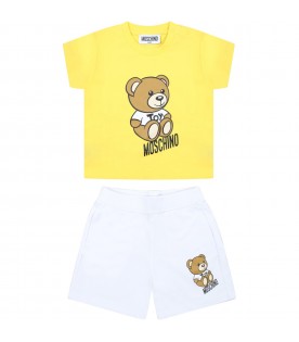 Multicolor set for baby boy with Teddy Bear