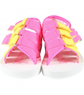Multicolor sandals for girl with logo