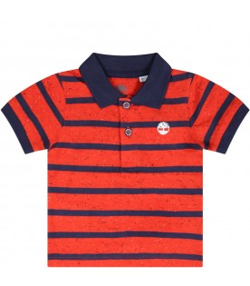 Multicolor polo shirt for baby boy with logo