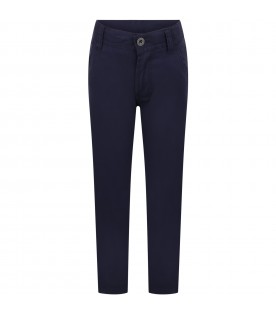 Blue trousers for boy with logo