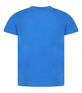 Blue T-shirt for boy with animals