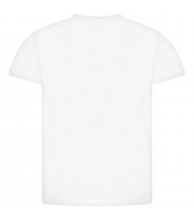 White T-shirt for boy with animals