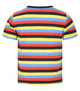 Multicolor T-shirt for boy with logo