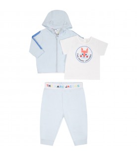 Multicolor set for baby boy with logo