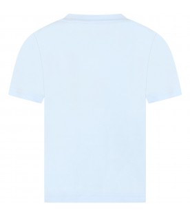 Light blue T-shirt for boy with logo