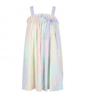 Multicolor dress for girl with FF
