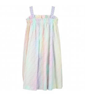 Multicolor dress for girl with FF