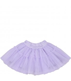 Purple skirt for baby girl with logo