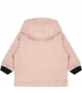 Pink raincoat for baby girl