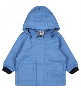 Light blue raincoat for baby boy