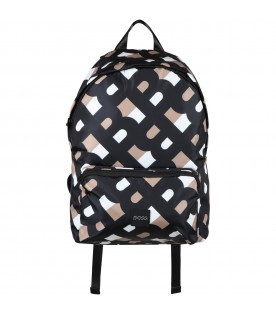 Multicolor backpack for boy with logo