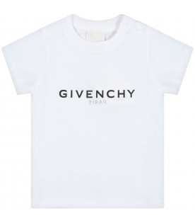 White T-shirt for babykids with black logo