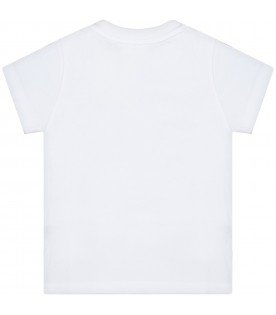 White T-shirt for babykids with black logo