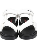 Marni Kids Multicolor sandals for girl with black logo