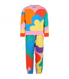 Multicolor set for girl with colorful print