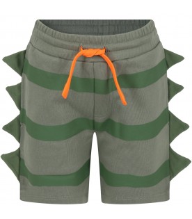 Green shorts for boy with spikes
