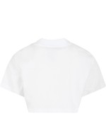 MSGM Kids White t-shirt for girl with heart and logo