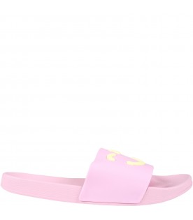Pink sandals for girl with smiley
