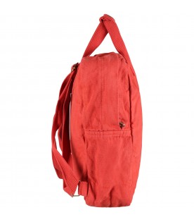 Red backpack for girl with flamigo and logo